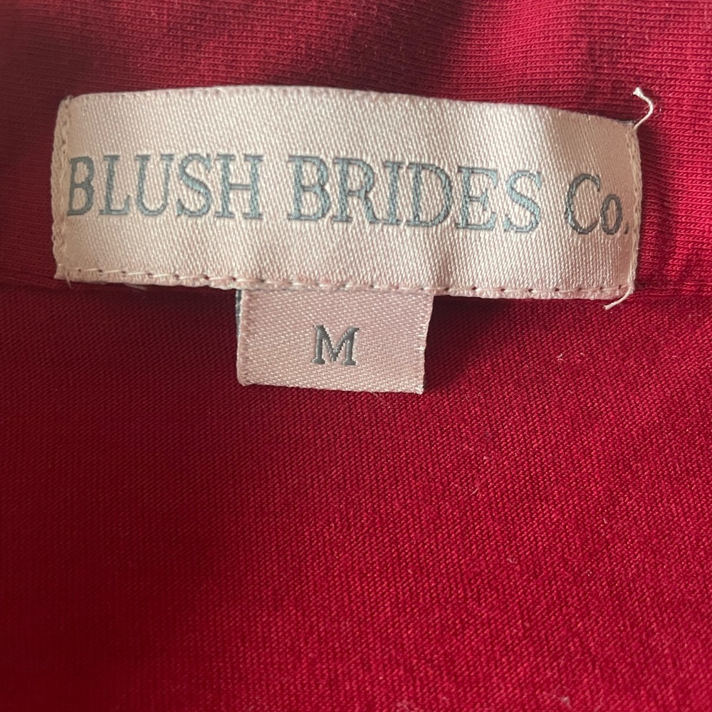 Blush Brides Co. Short Sleeves with Shorts Pajama Set, Burgundy, Size M, EUC - Picture 6 of 6